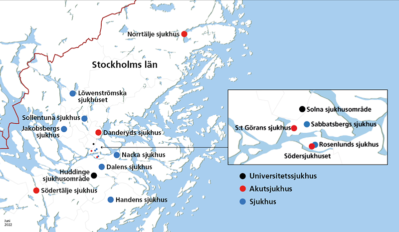 Illustrerad karta över Locums fastigheter.