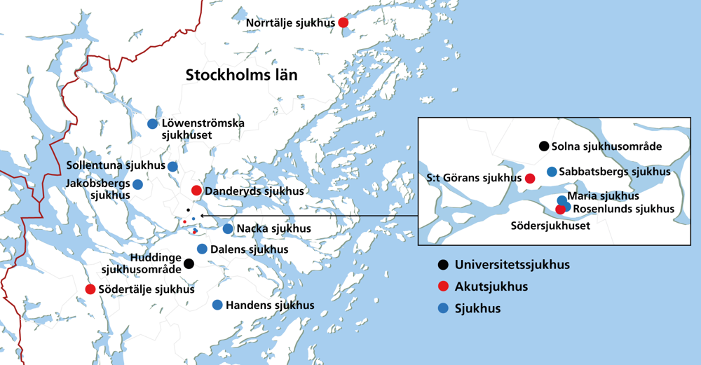 Illustrerad karta över Locums fastigheter.