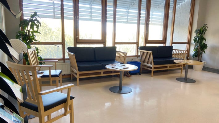 Väntrum vid reumatologen, Danderyds sjukhus.